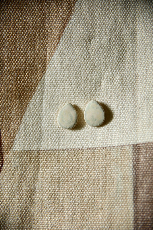 Ceramic Teardrop Stud