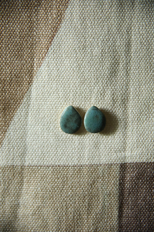 Ceramic Teardrop Stud