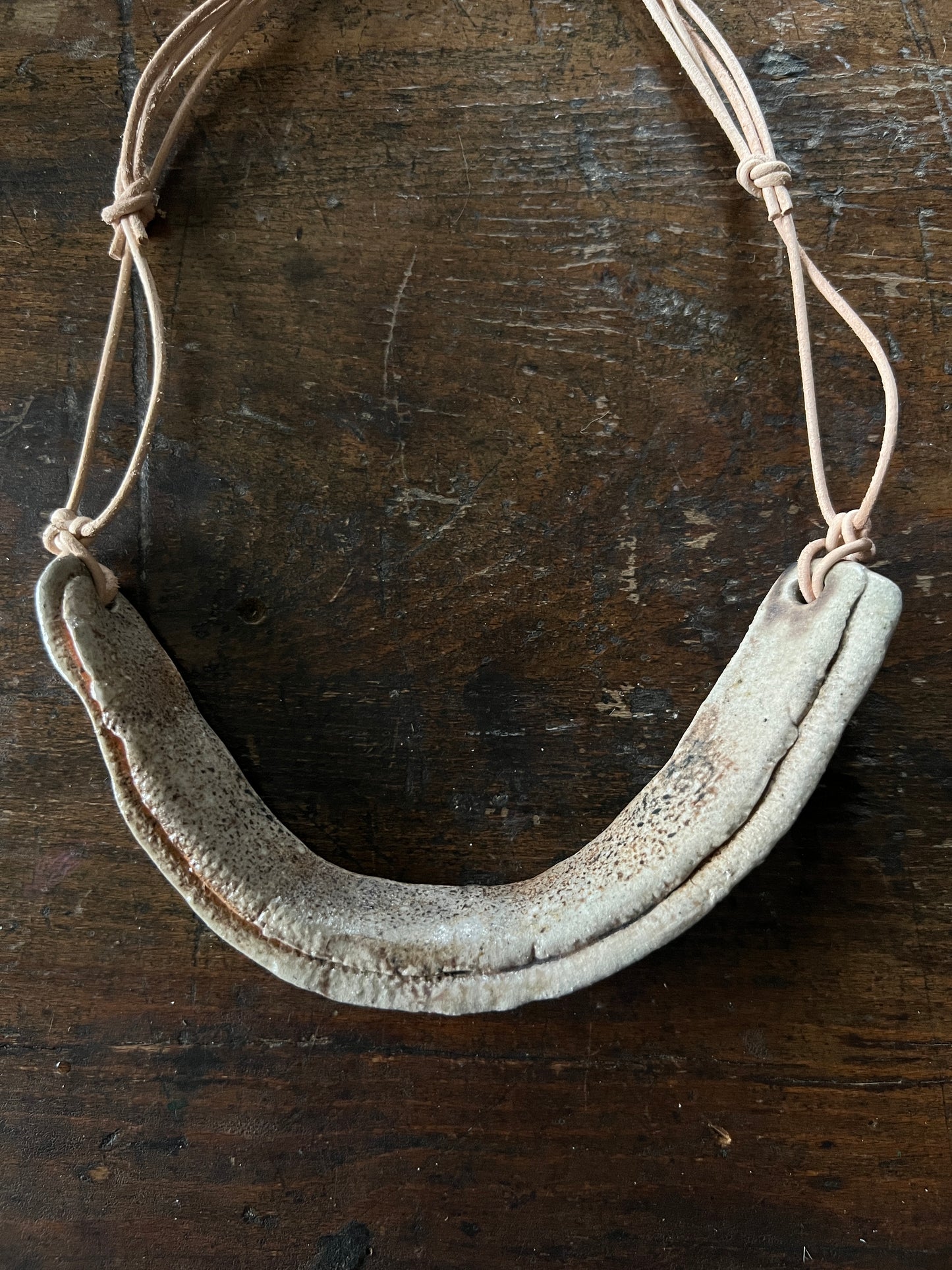 Bone Wood-Fired Necklace No. 2