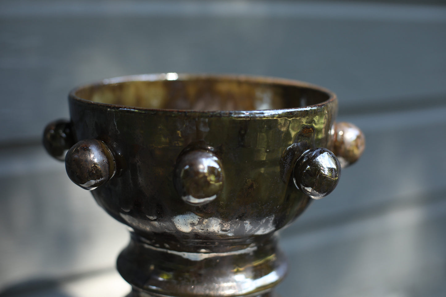 Pedestal Knob Bowl