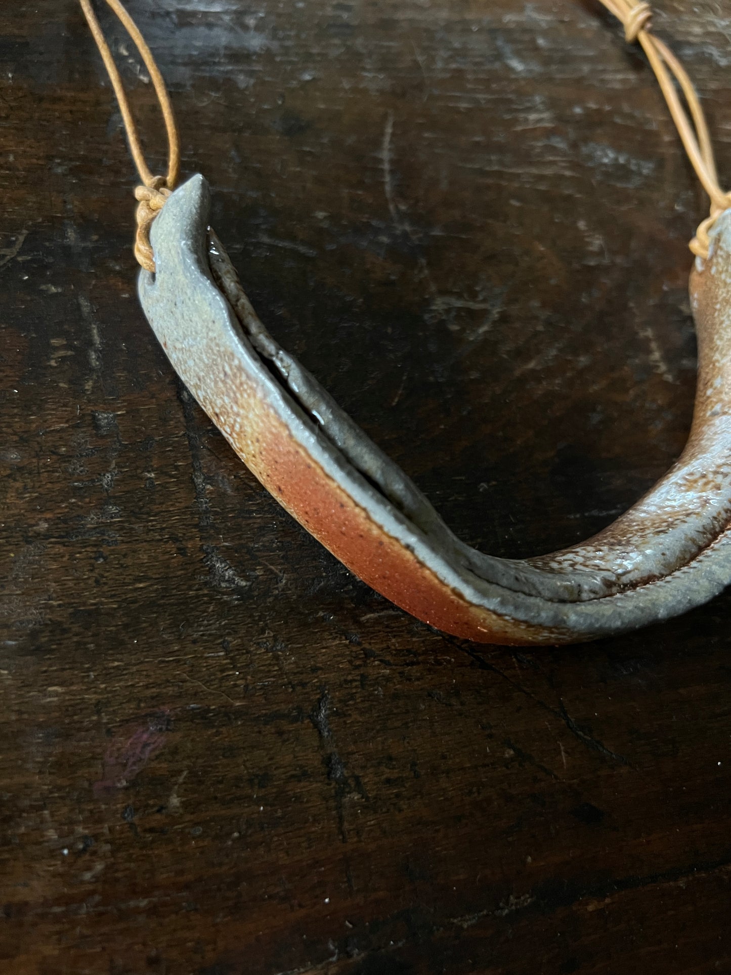 Bone Wood-Fired Necklace No. 3