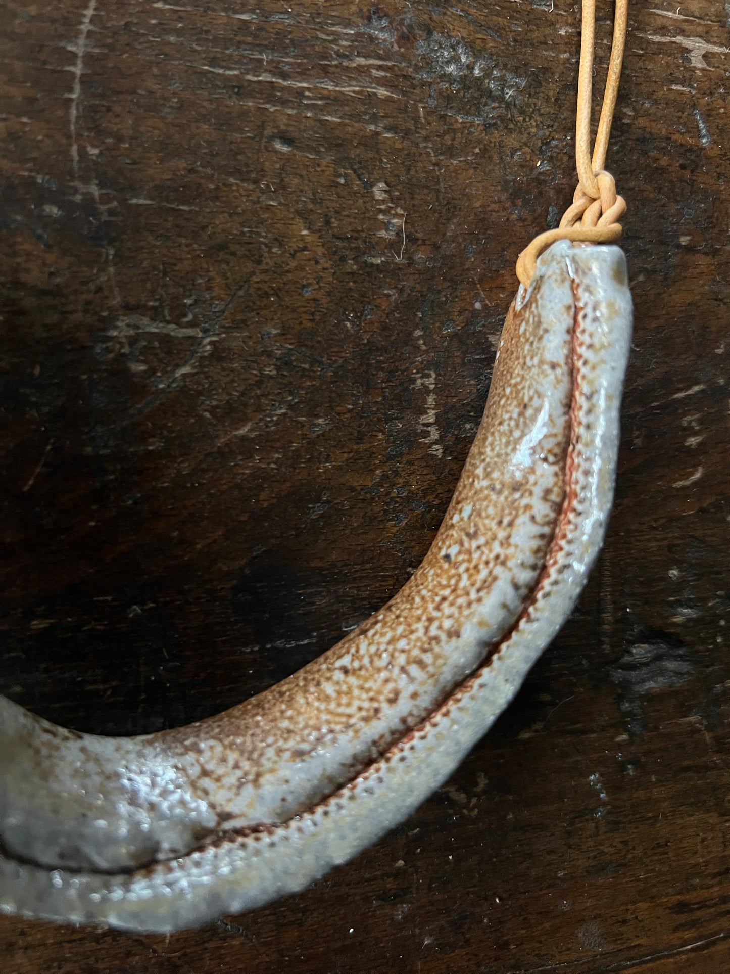 Bone Wood-Fired Necklace No. 3