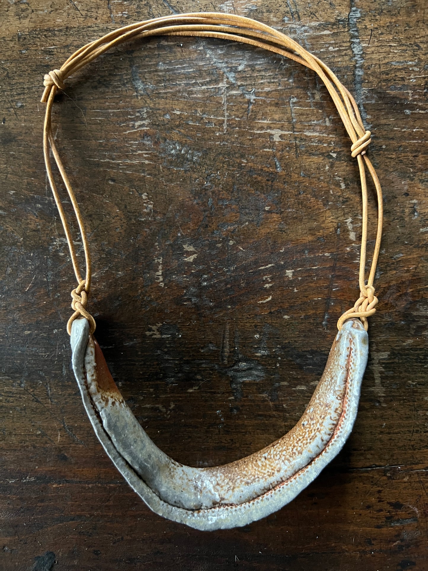 Bone Wood-Fired Necklace No. 3