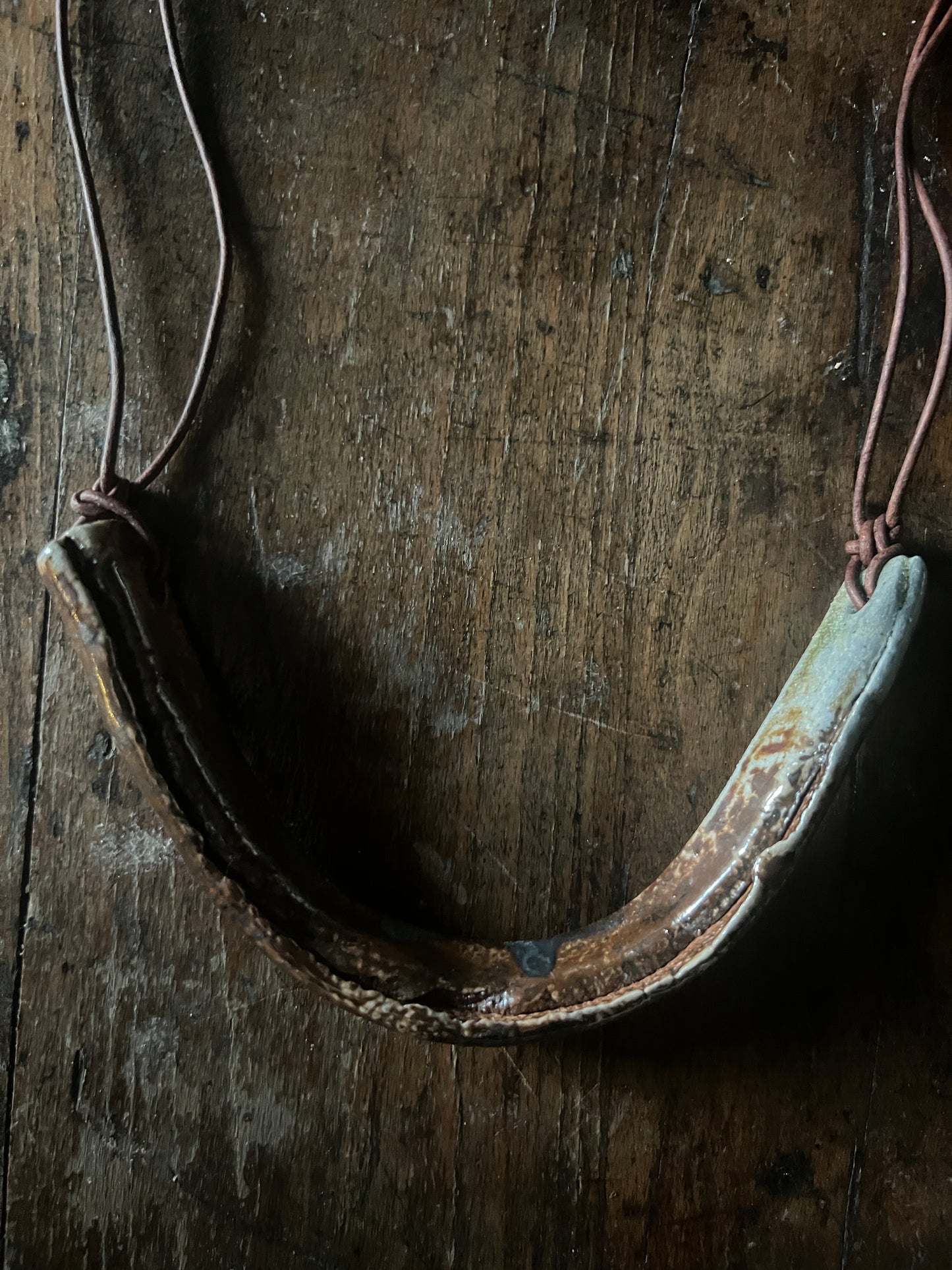 Bone Wood-Fired Necklace No. 1