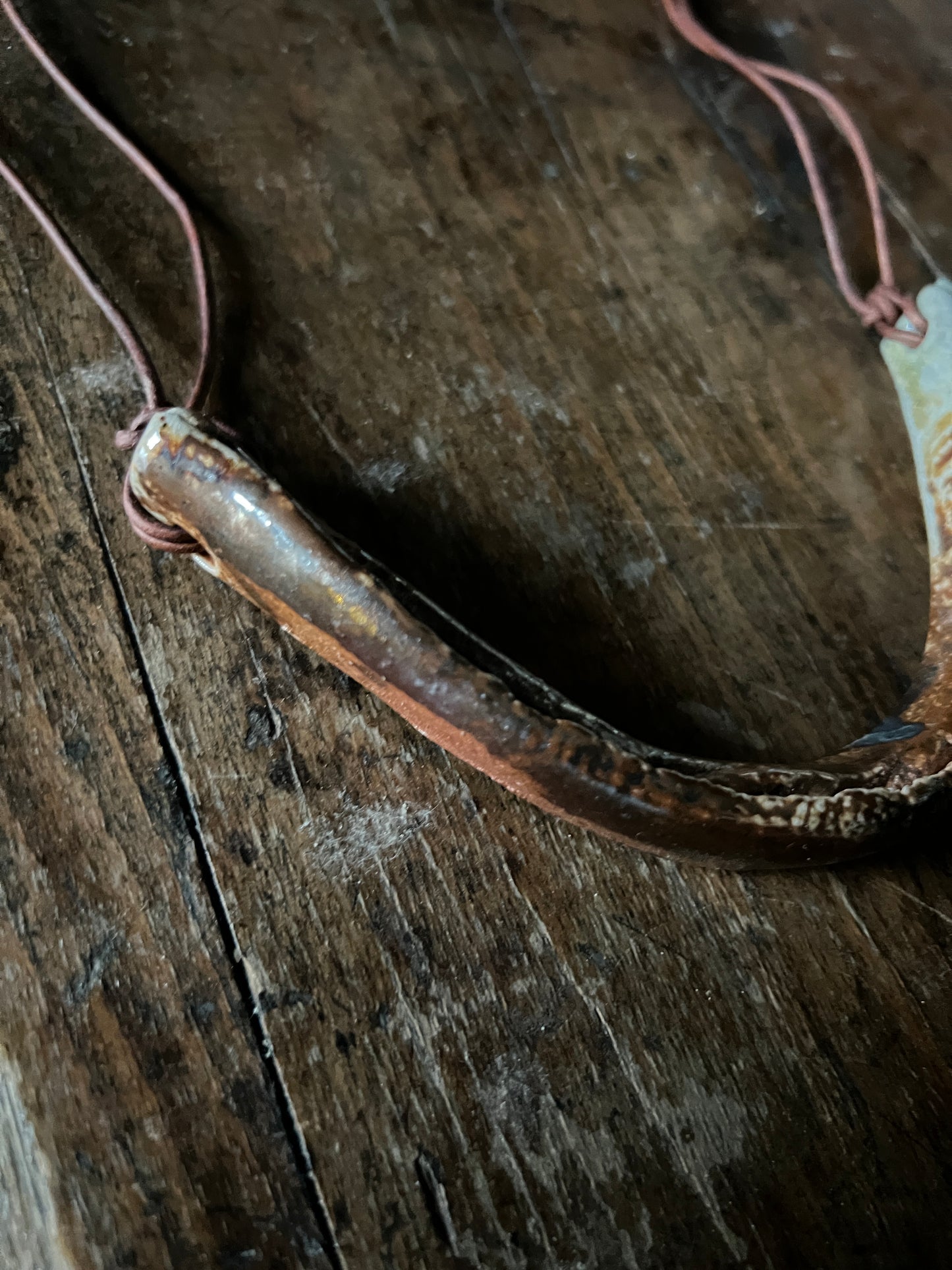 Bone Wood-Fired Necklace No. 1